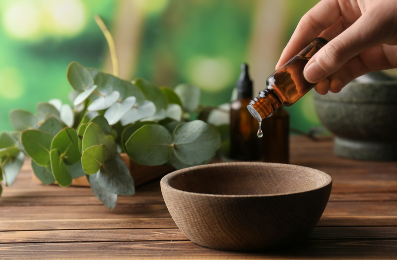 Patient reaching for essential oils to help with sleep apnea